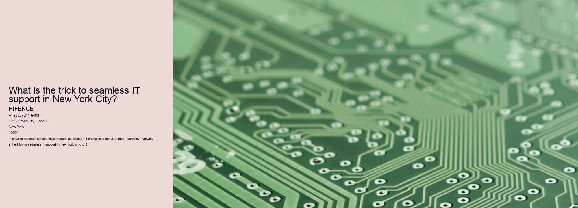 What is the trick to seamless IT support in New York City?